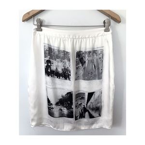 Adolfo Domínguez printed silk twill skirt